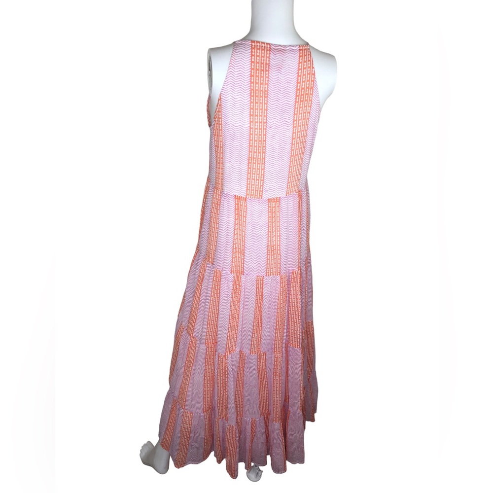 Oliphant Pink and Orange Striped Maxi Dress - Picture 2 of 8